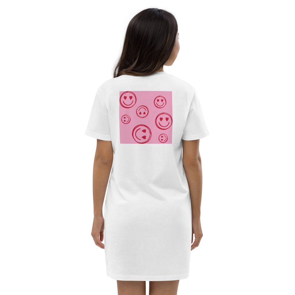 Happy Hearts T-Shirt-Kleid aus organischer Baumwolle - Fibi & Karl