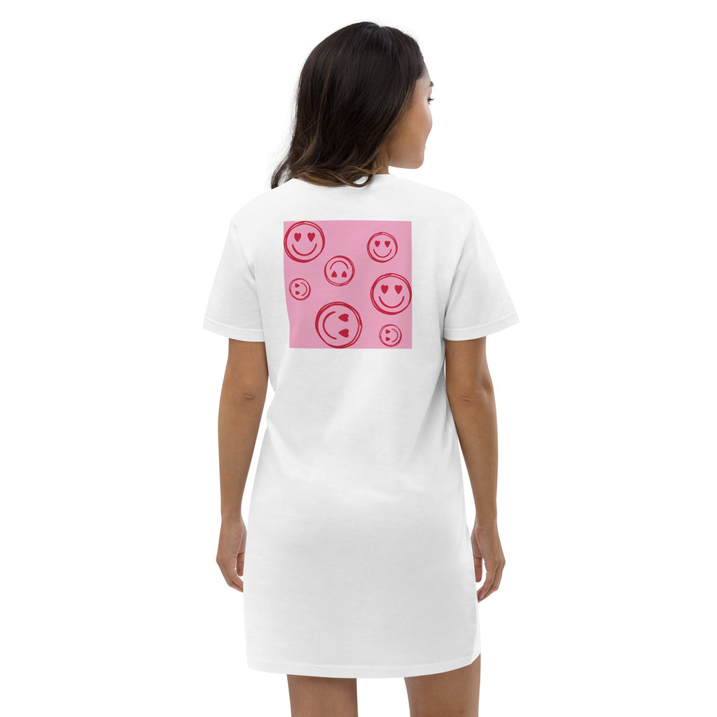 Happy Hearts T-Shirt-Kleid aus organischer Baumwolle - Fibi & Karl